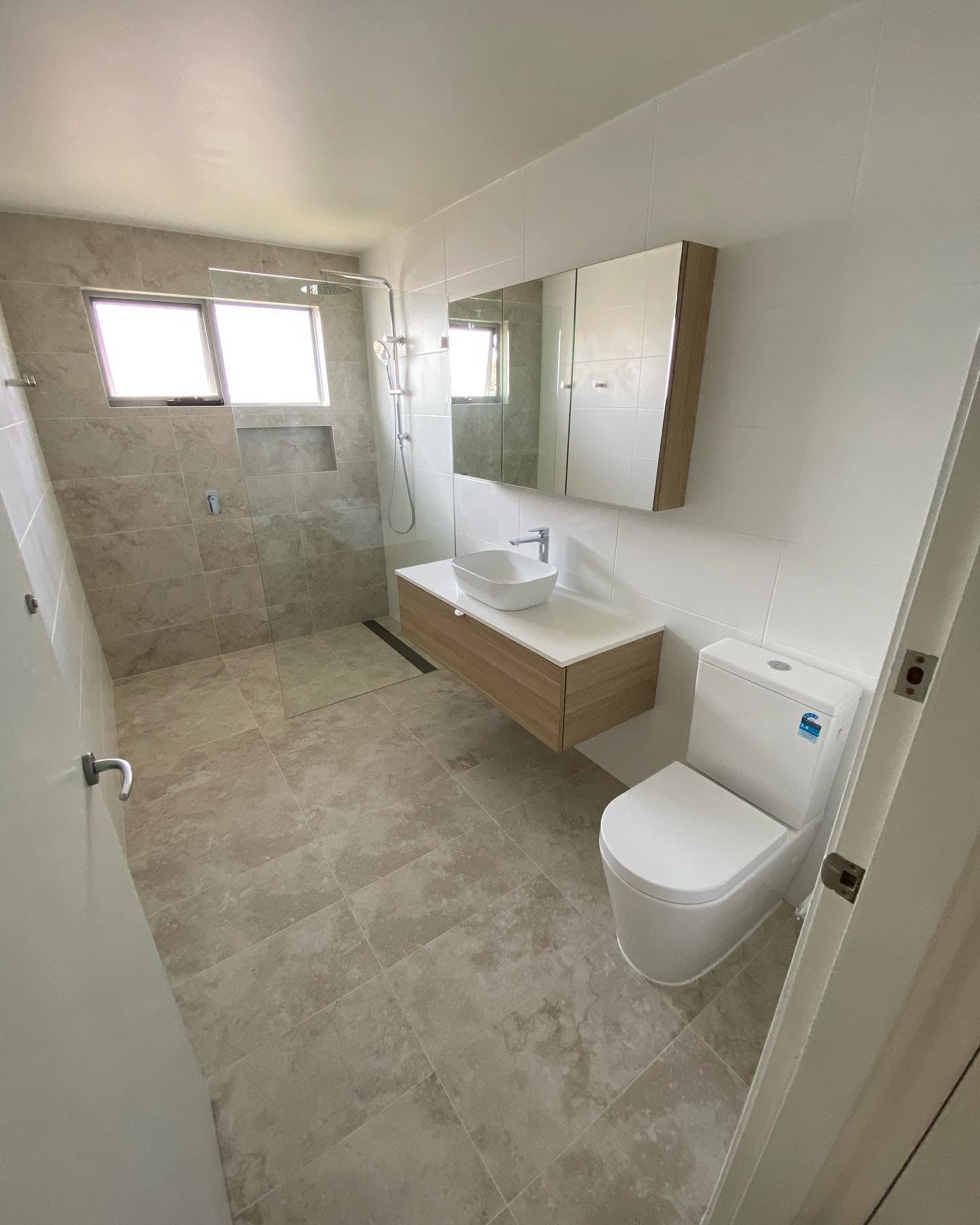 Completed bathroom renovation by HBN Constructions