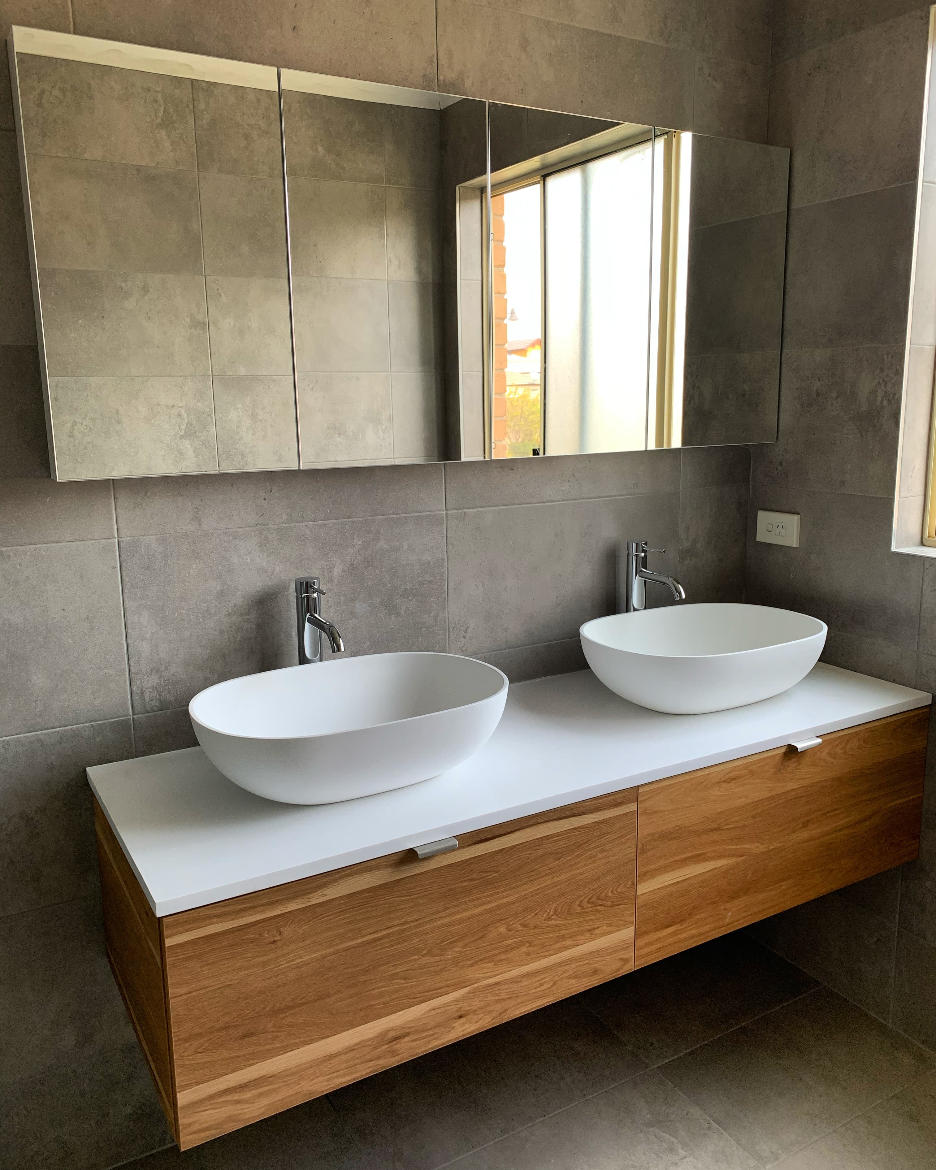 Renovated bathroom making smart use of a compact space